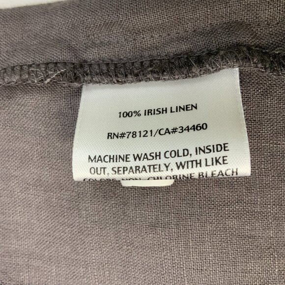 EILEEN FISHER Irish Linen Tunic Beaded Sleeveless Tank Top Purple-Brown Sz 1X - Picture 11 of 16